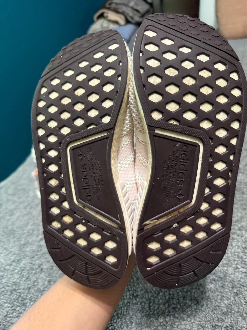 adidas Women's Pale Pink and Cream Running Shoes